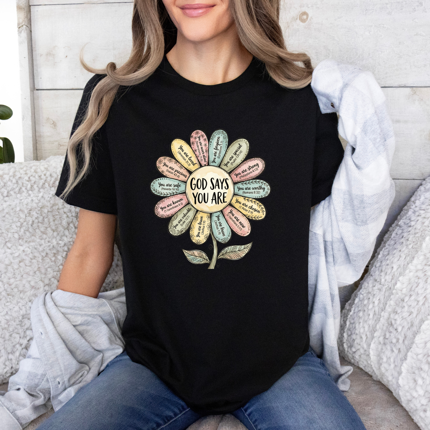 God Says You Are🌸 t-shirt 100% Organic Cotton