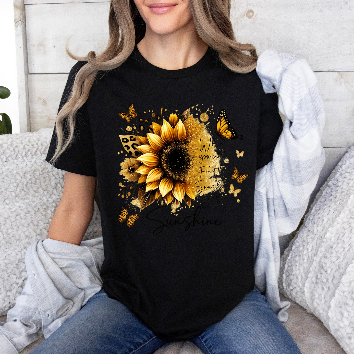 🌻🦋 Sunflower & Butterflies 🦋🌻✨ 100% Organic Cotton T-Shirt