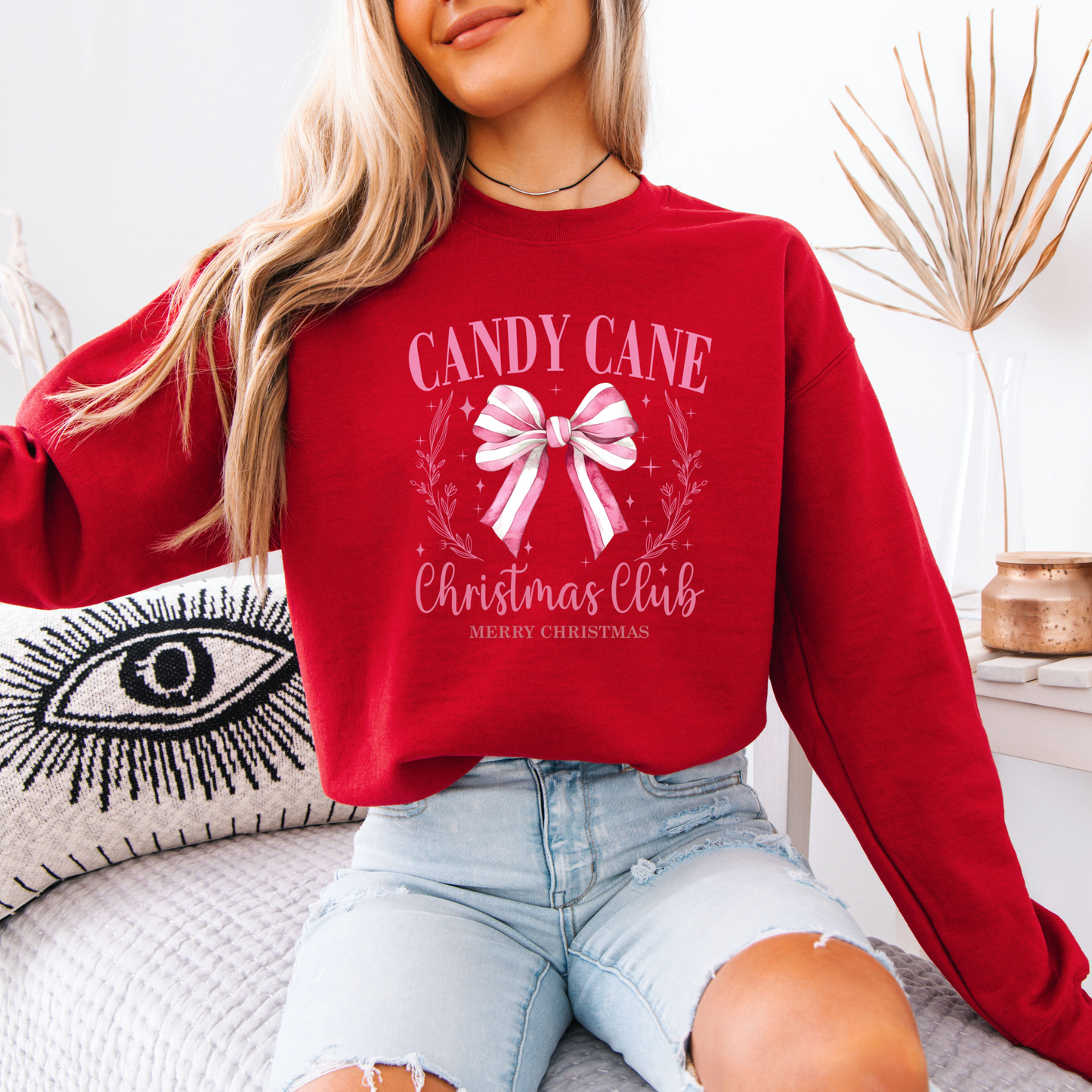 🍭🎄 Candy Cane Christmas Club ✨ Organic Cotton Sweatshirt