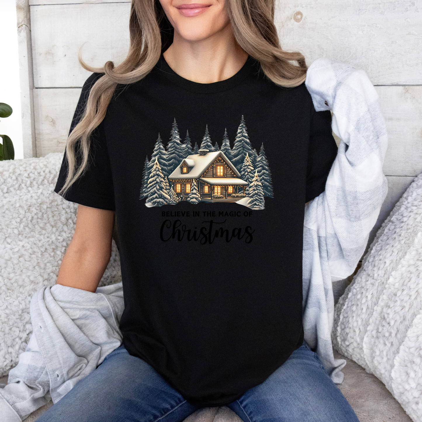 ❄️🏡 Winter Lodge Glow 💫  100% Organic Cotton T-Shirt
