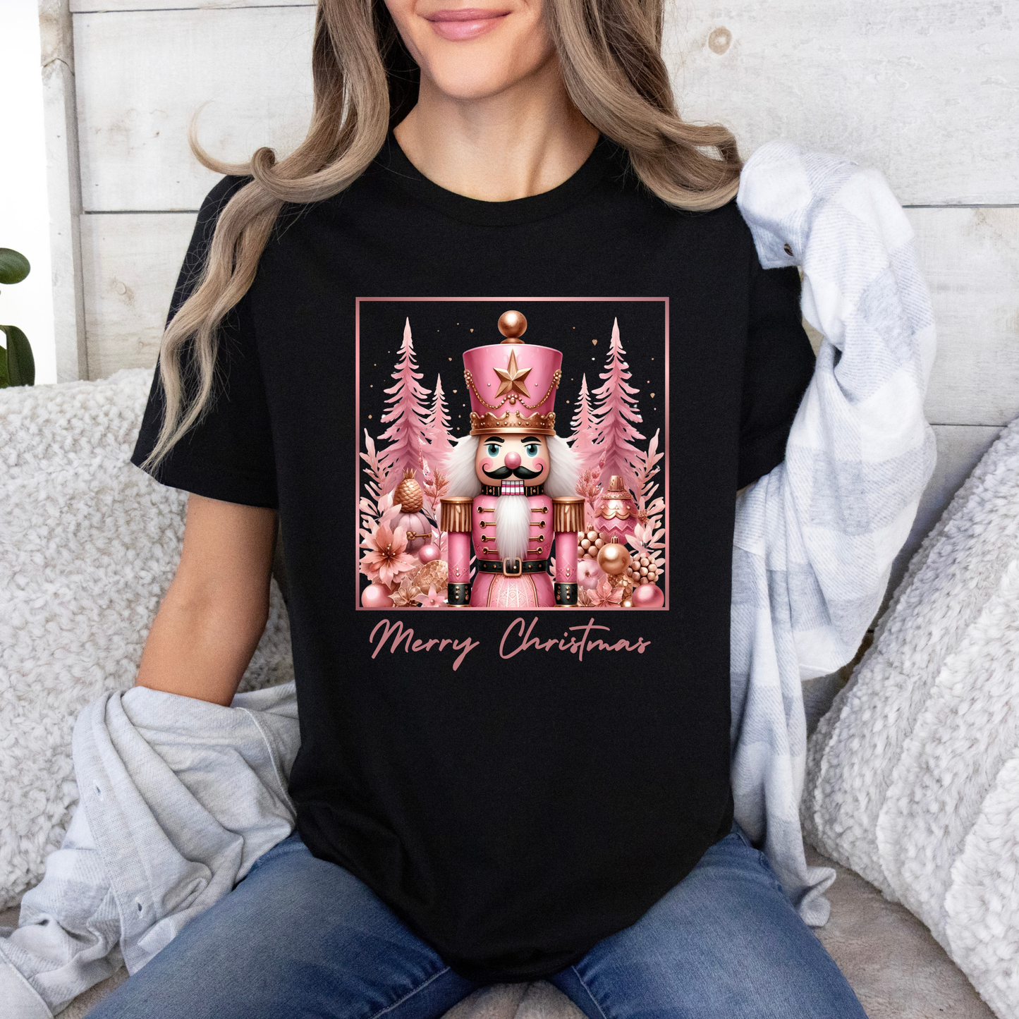💕🌟 Pink Nutcracker Christmas 🎁 100% Organic Cotton T-Shirt
