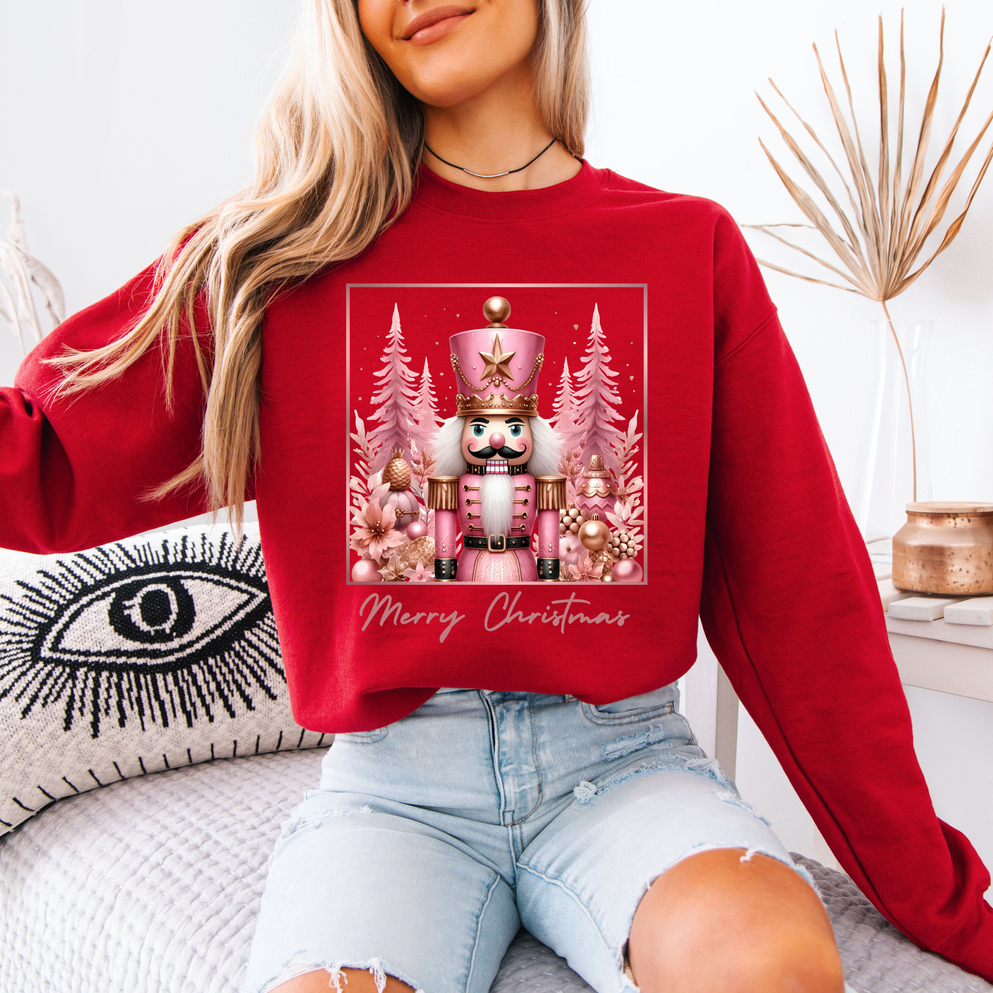 🎀 Pink Nutcracker Christmas 🎄 Organic Cotton Sweatshirt