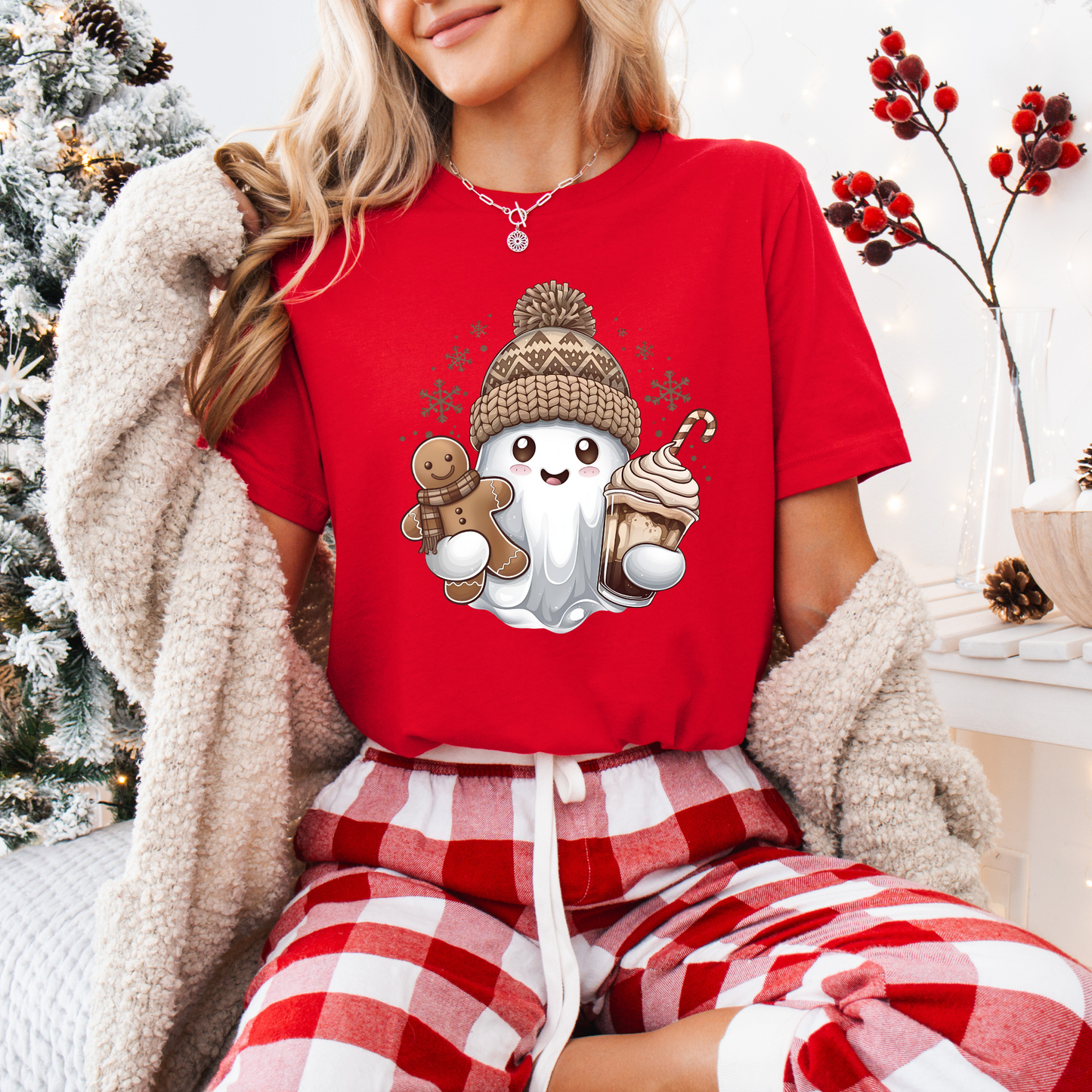 👻 Gingerbread Ghost 🎄 100% Organic Cotton T-Shirt