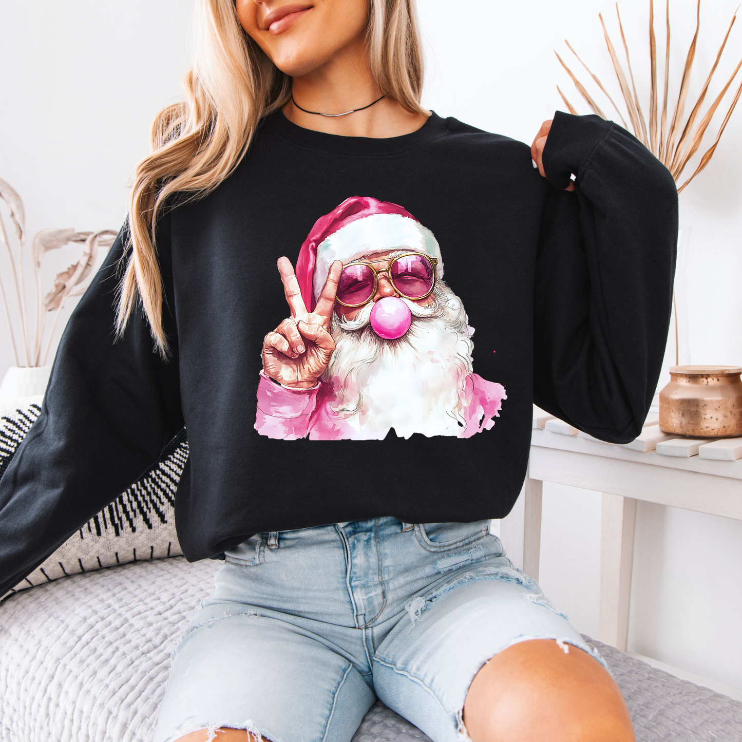 🎅🏻🕶️ Cool Santa ✨  Organic Cotton Sweatshirt