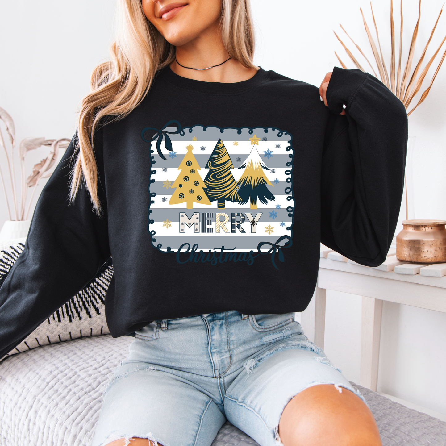 💛 Golden Merry Christmas🎄 Organic Cotton Sweatshirt