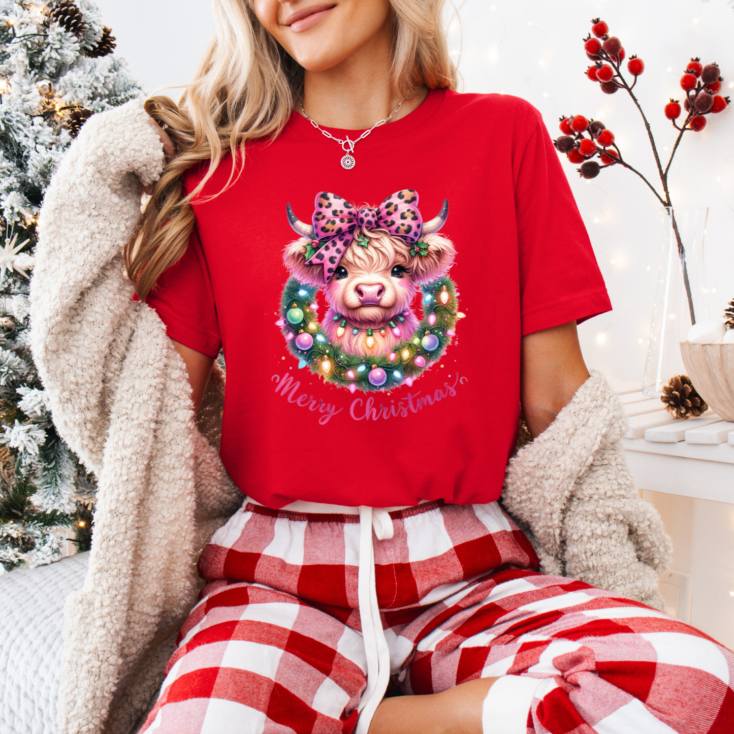 🎀🐮 Coquette Highland Cow 🐮🎀 100% Organic Cotton T-Shirt