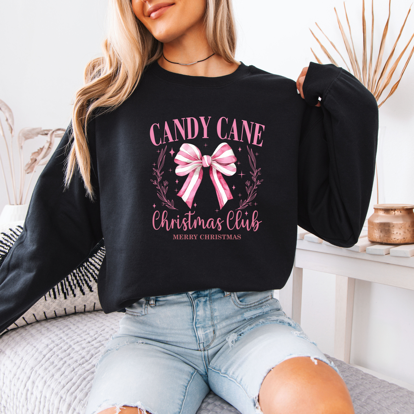 🍭🎄 Candy Cane Christmas Club ✨ Organic Cotton Sweatshirt