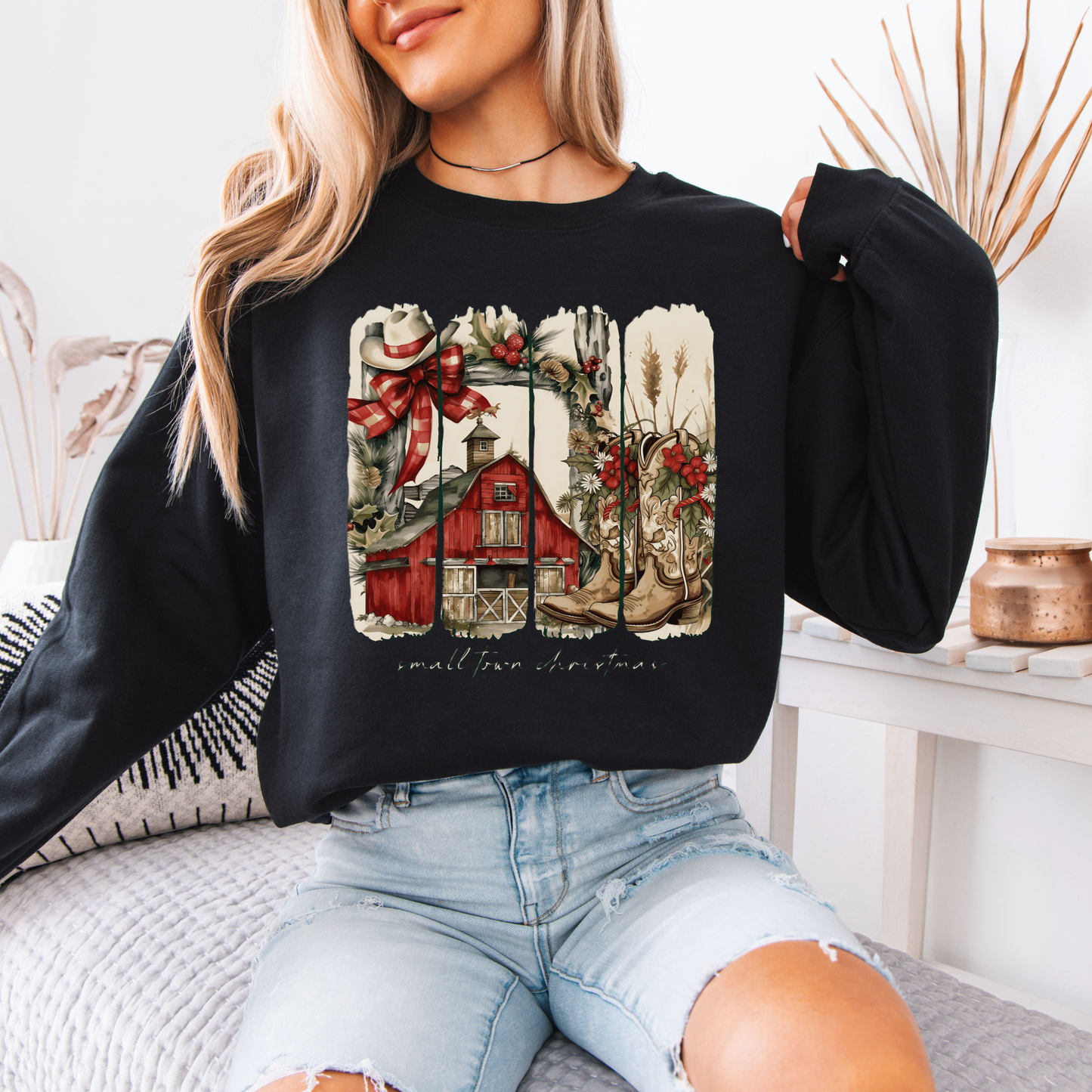 🎄 Small Town Christmas 🏘️ Organic Cotton Sweatshirt