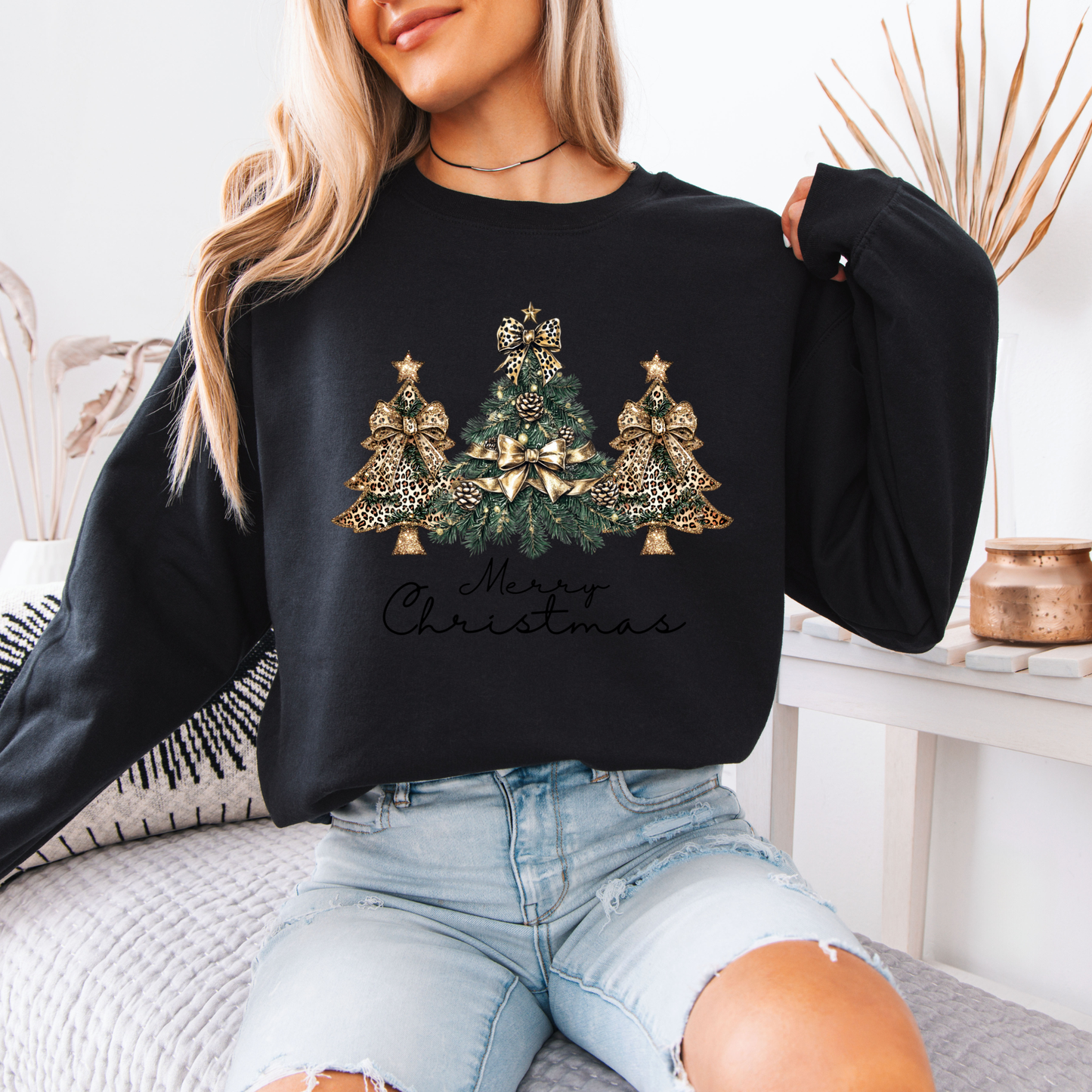 ✨ Golden Glam Christmas 💛🎄 Organic Cotton Sweatshirt