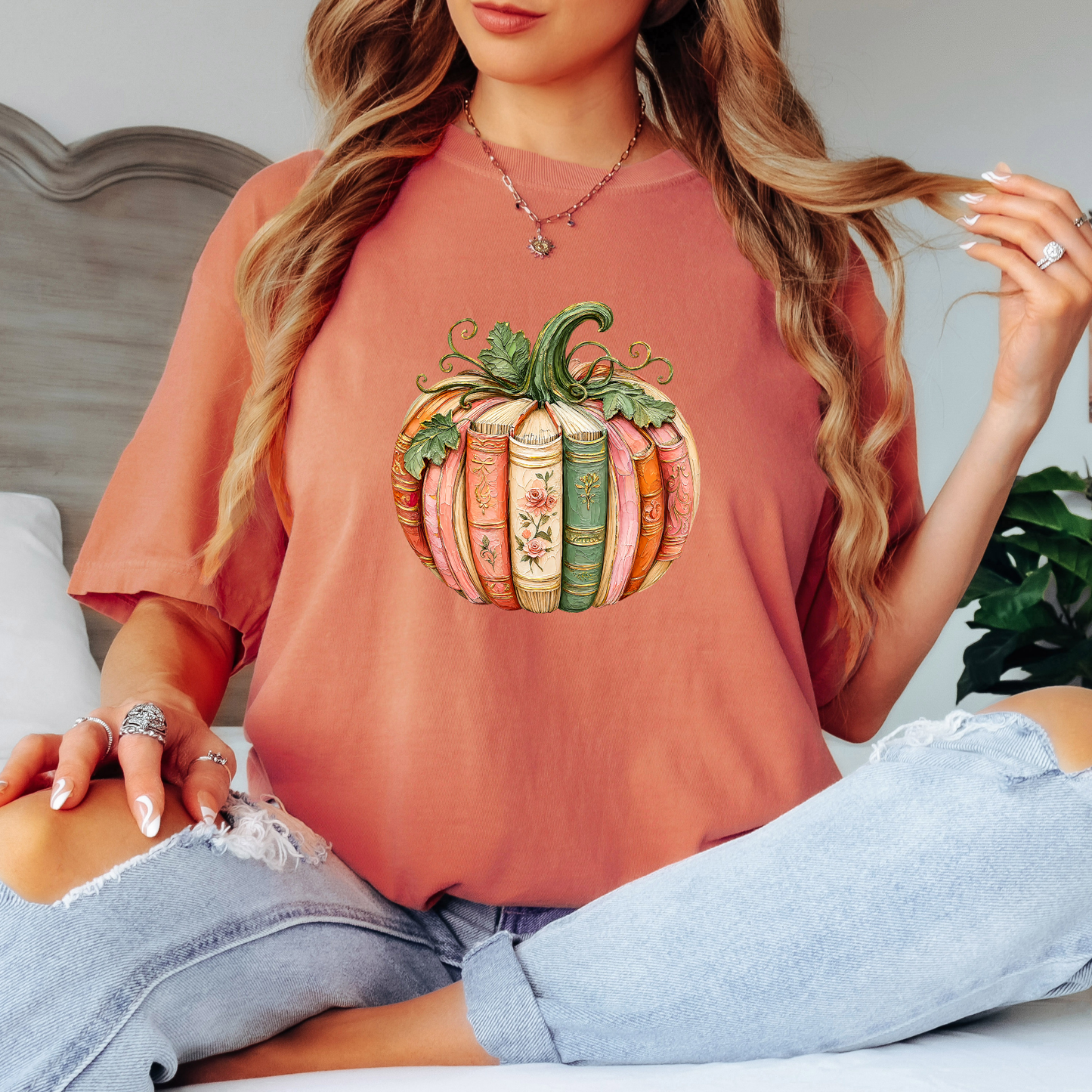 š Bookish Pumpkin Autumn T-Shirt ššø