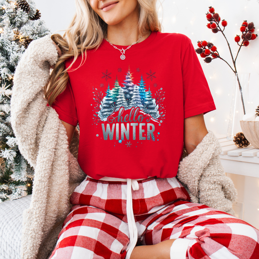 🌲❄️ Frosted Forest Glow ✨ 100% Organic Cotton T-Shirt