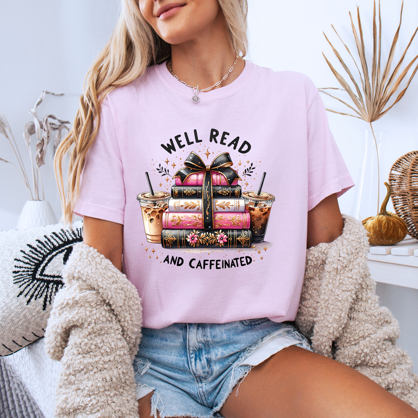 📚☕Well Read & Caffeinated t-shirt ✨