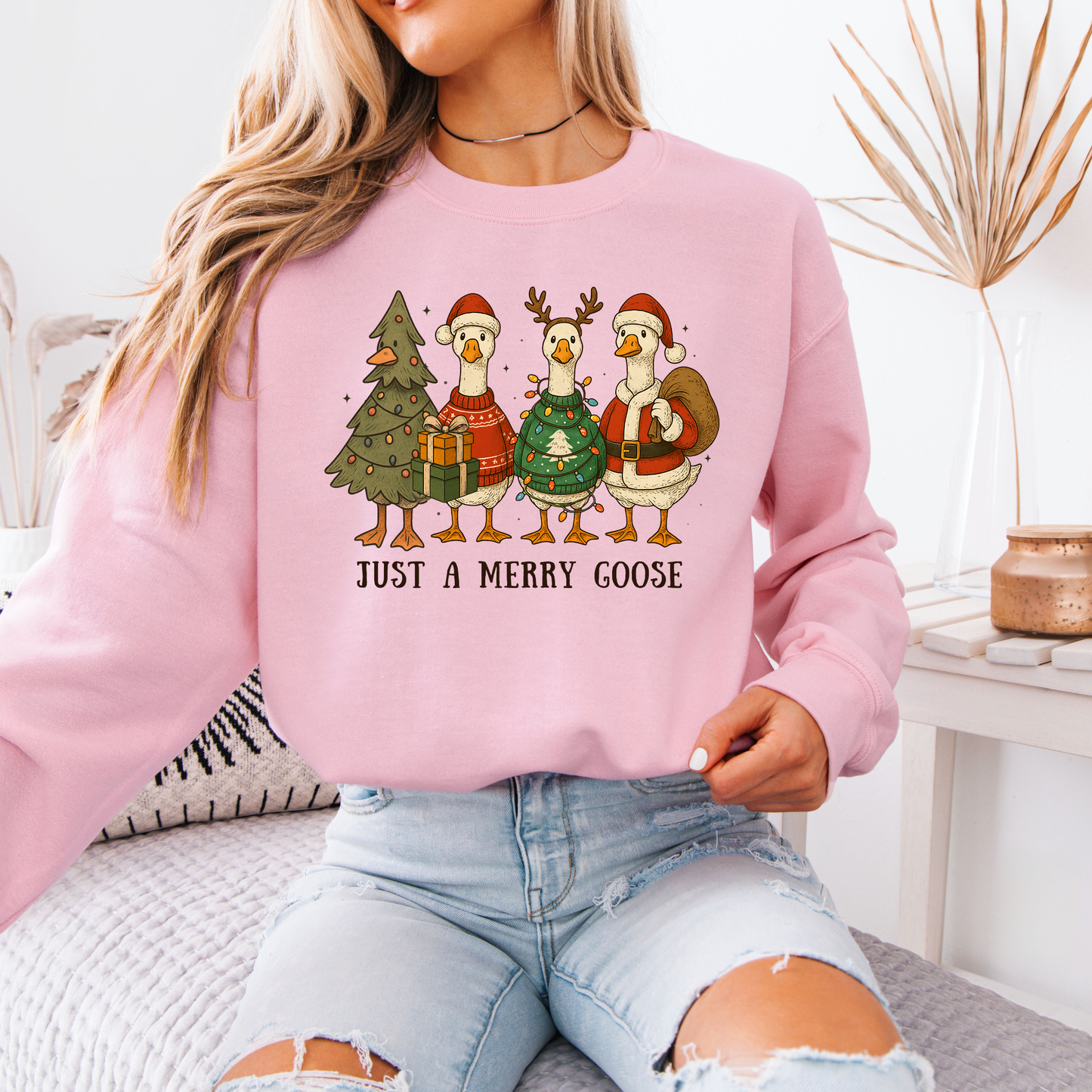 🪿 Just a Merry Goose 🎄 Organic Cotton Sweatshirt
