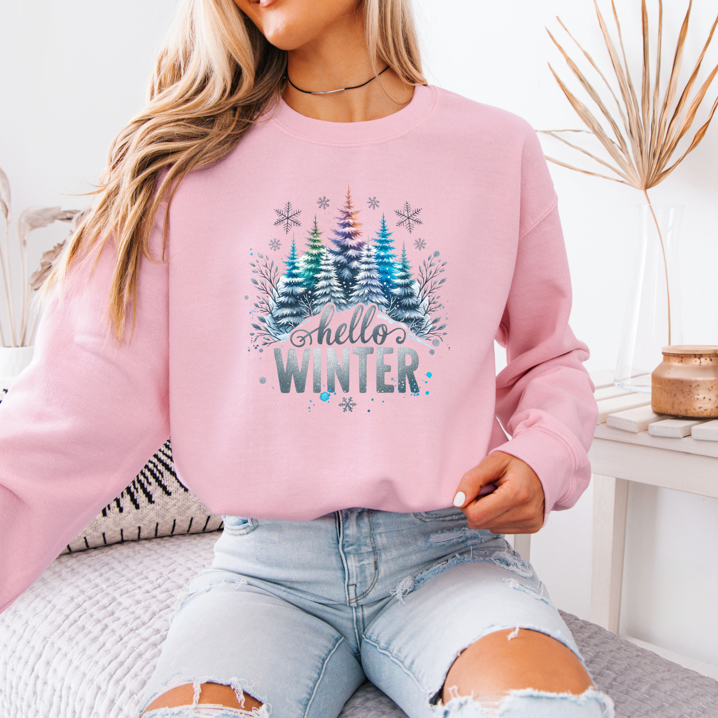 🌲 Frosted Forest Glow ❄️  Organic Cotton Sweatshirt