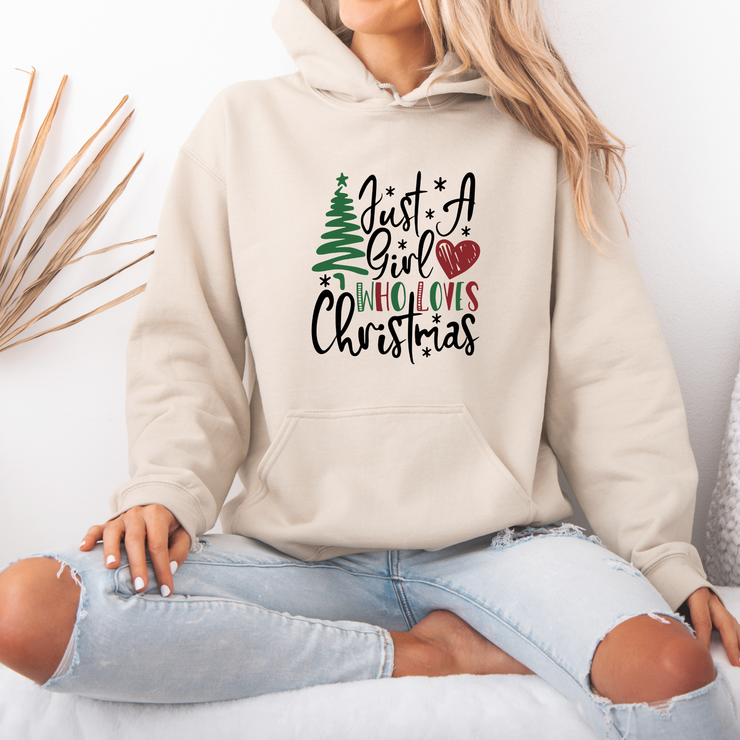 🎄 Just a Girl who loves Christmas 💖  Luxuriously Thick Hoodie