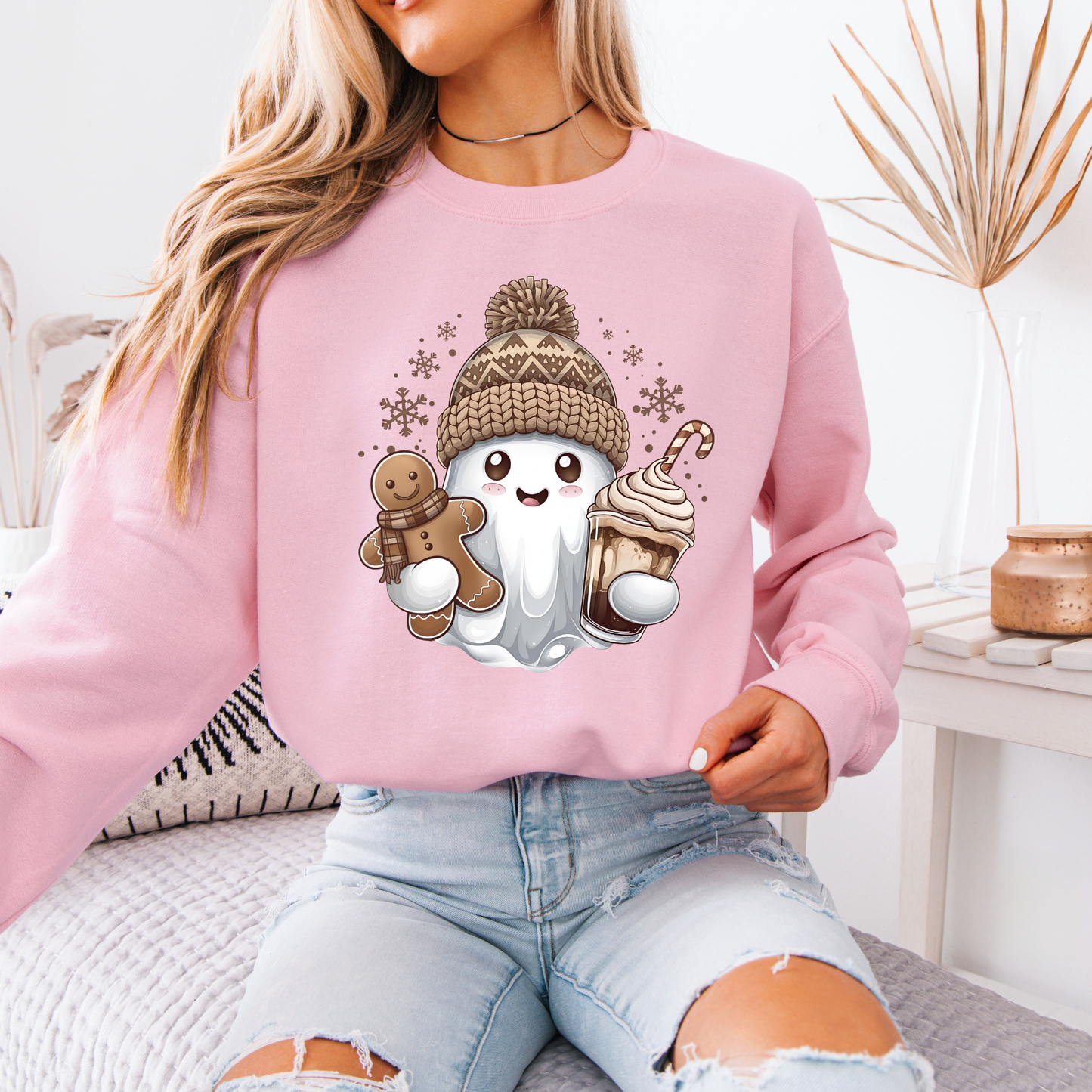 Gingerbread Ghost 👻 Organic Cotton Sweatshirt