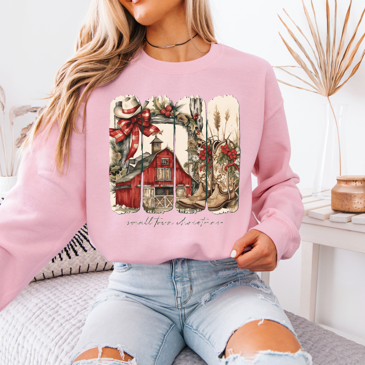 🎄 Small Town Christmas 🏘️ Organic Cotton Sweatshirt