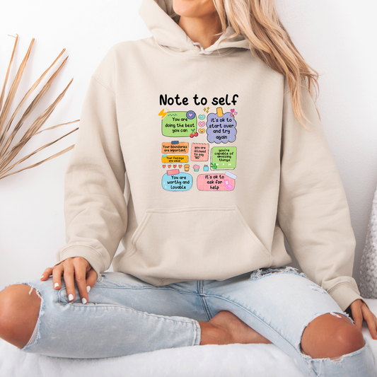 ✨ Note to Self Affirmation Hoodie