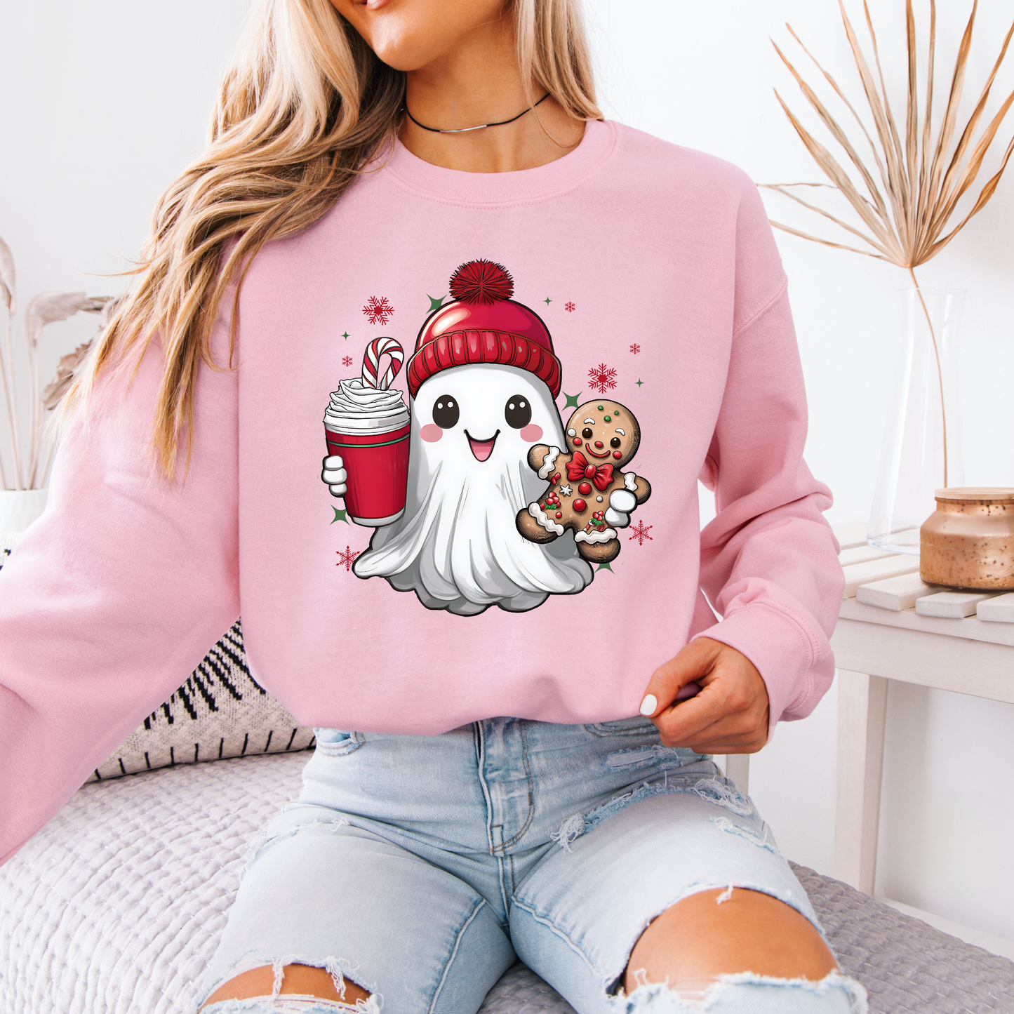 👻 Christmas Boo 🎄✨  Organic Cotton Sweatshirt