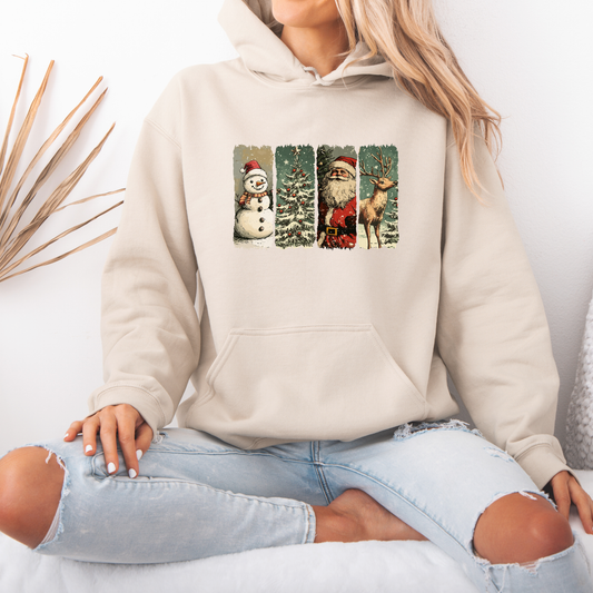 🌟 Retro Holiday Magic 🎄  Luxuriously Thick Hoodie