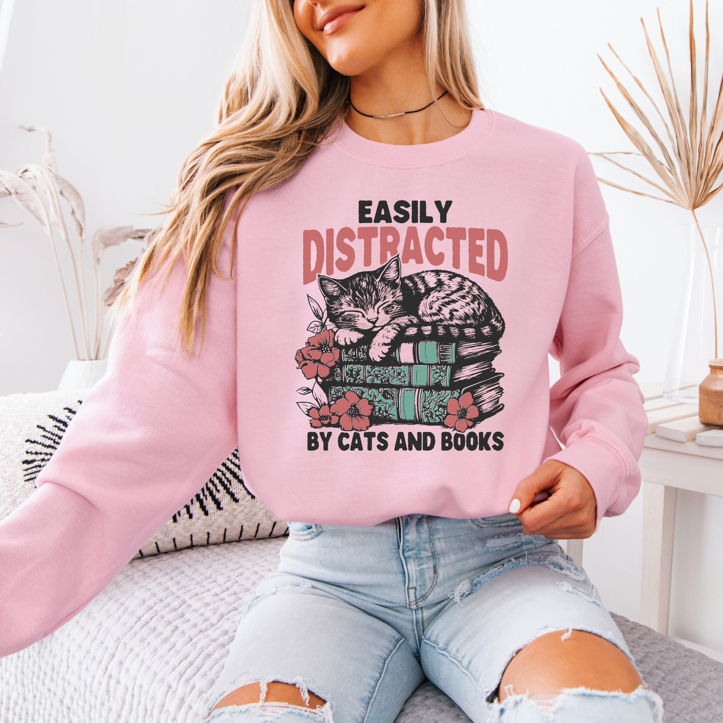 Cat Nap & Chapters Organic Cotton Crewneck Sweatshirt