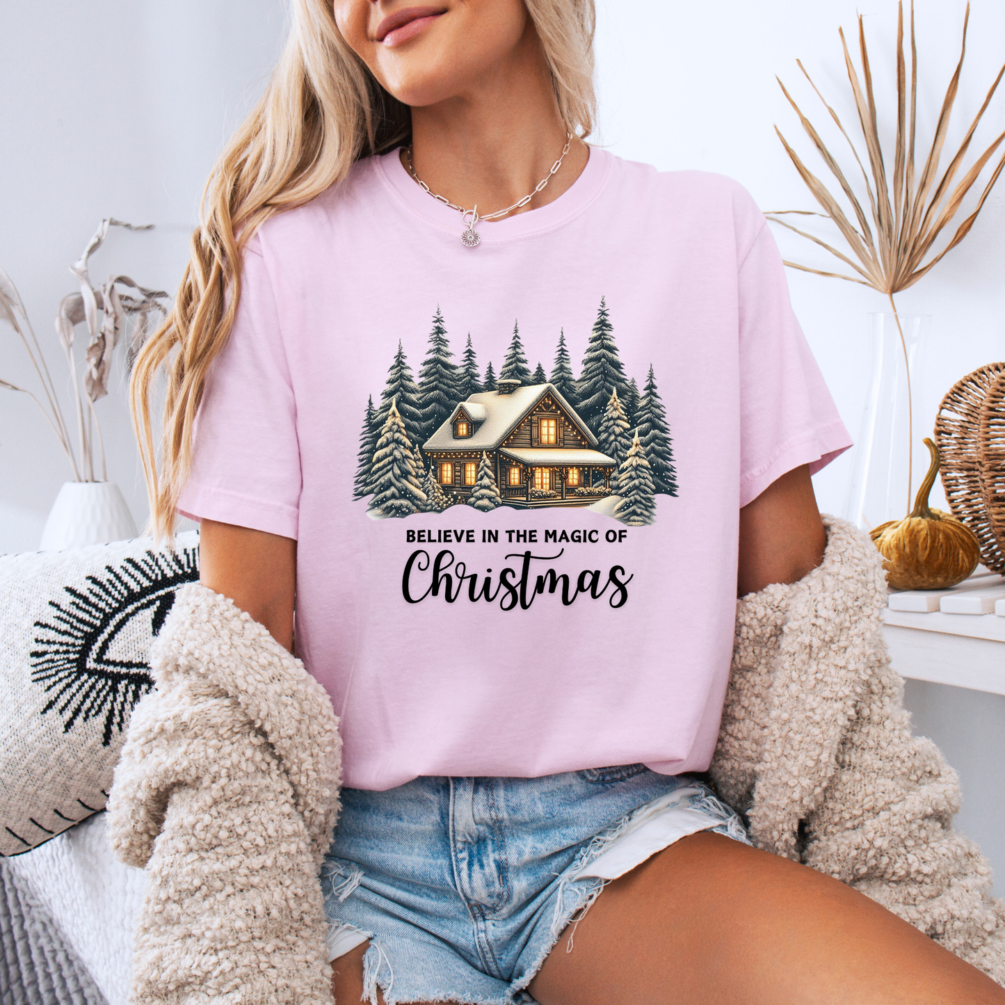 ❄️🏡 Winter Lodge Glow 💫  100% Organic Cotton T-Shirt