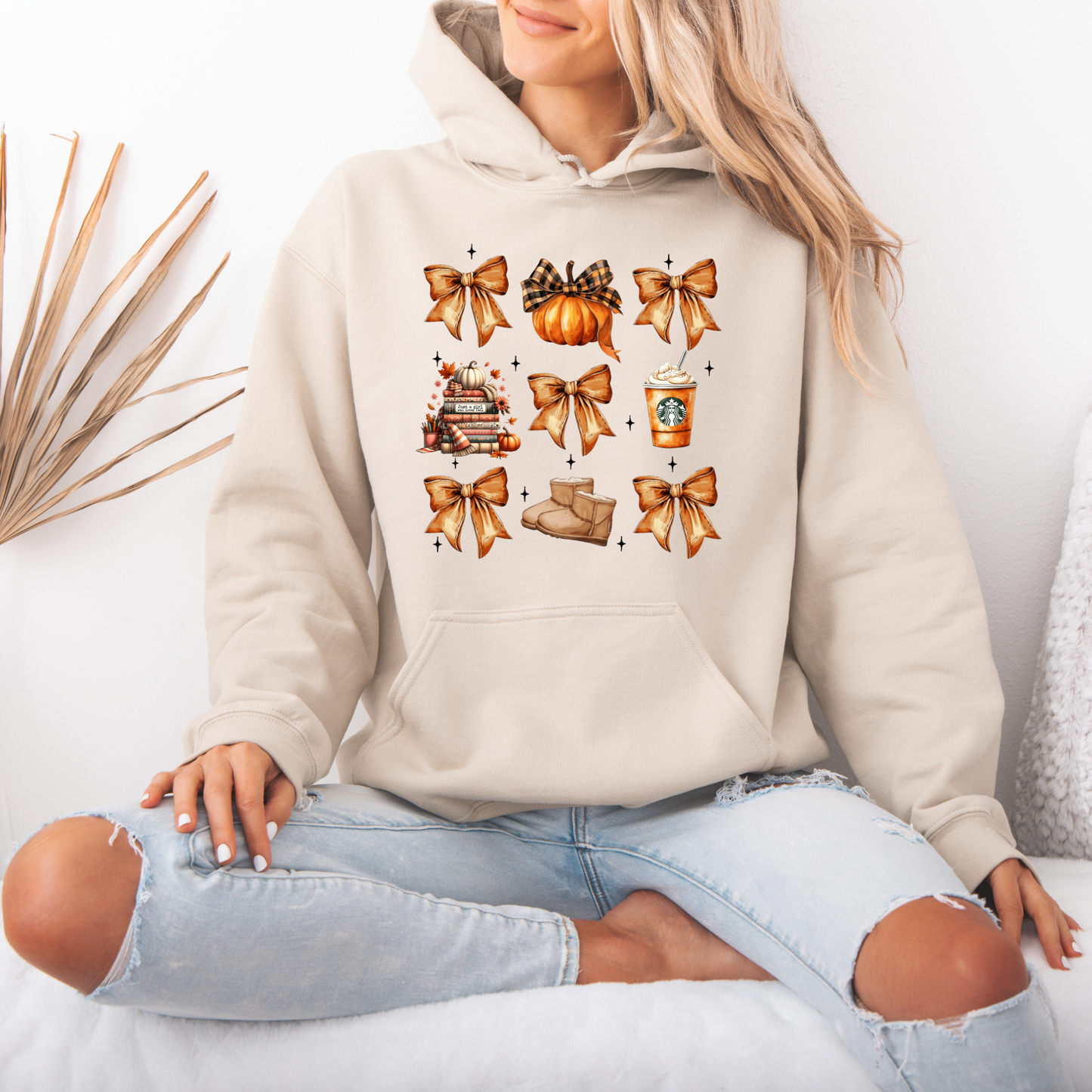 🎀🍂 Cozy Fall Bows 🎃☕Luxuriously Thick Hoodie