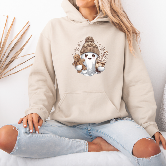 Gingerbread Ghost 👻  Luxuriously Thick Hoodie