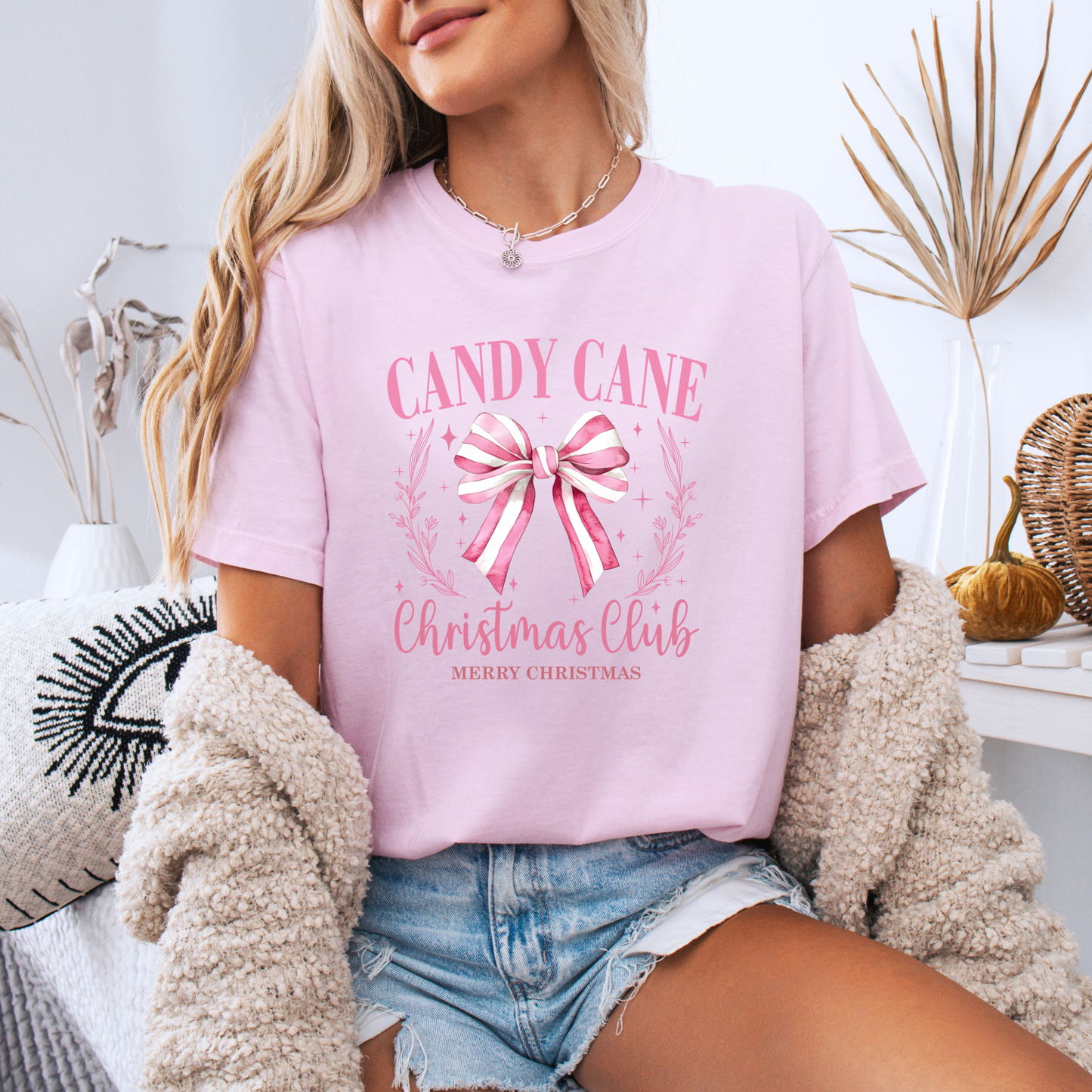 🍭🎄 Candy Cane Christmas Club ✨  100% Organic Cotton T-Shirt