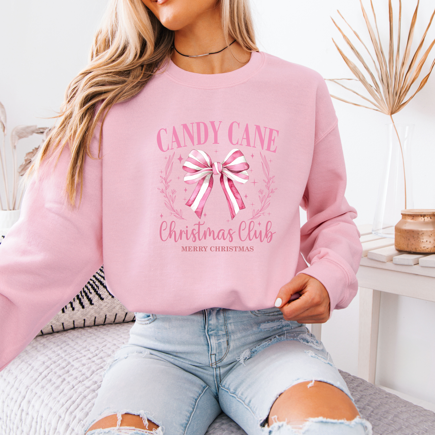 🍭🎄 Candy Cane Christmas Club ✨ Organic Cotton Sweatshirt