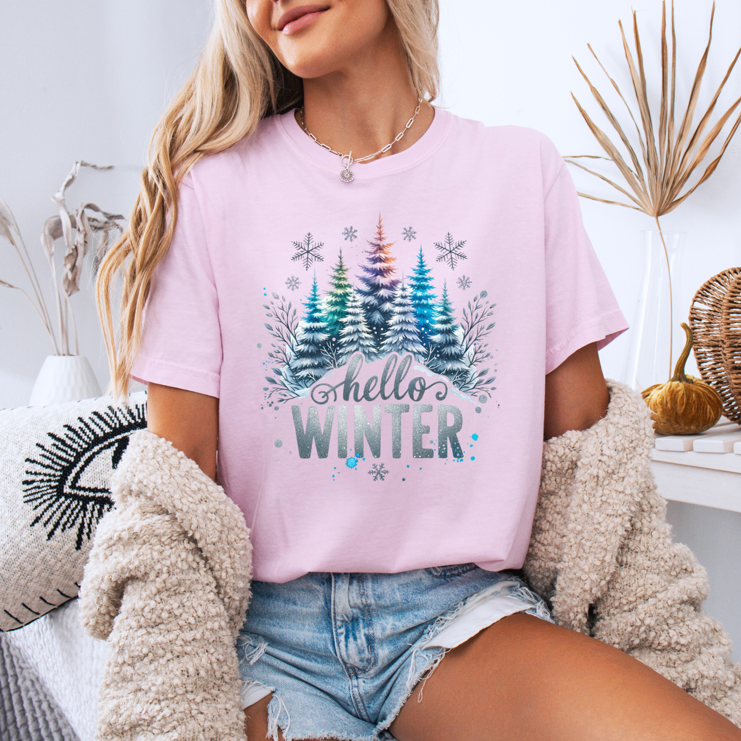 🌲❄️ Frosted Forest Glow ✨ 100% Organic Cotton T-Shirt