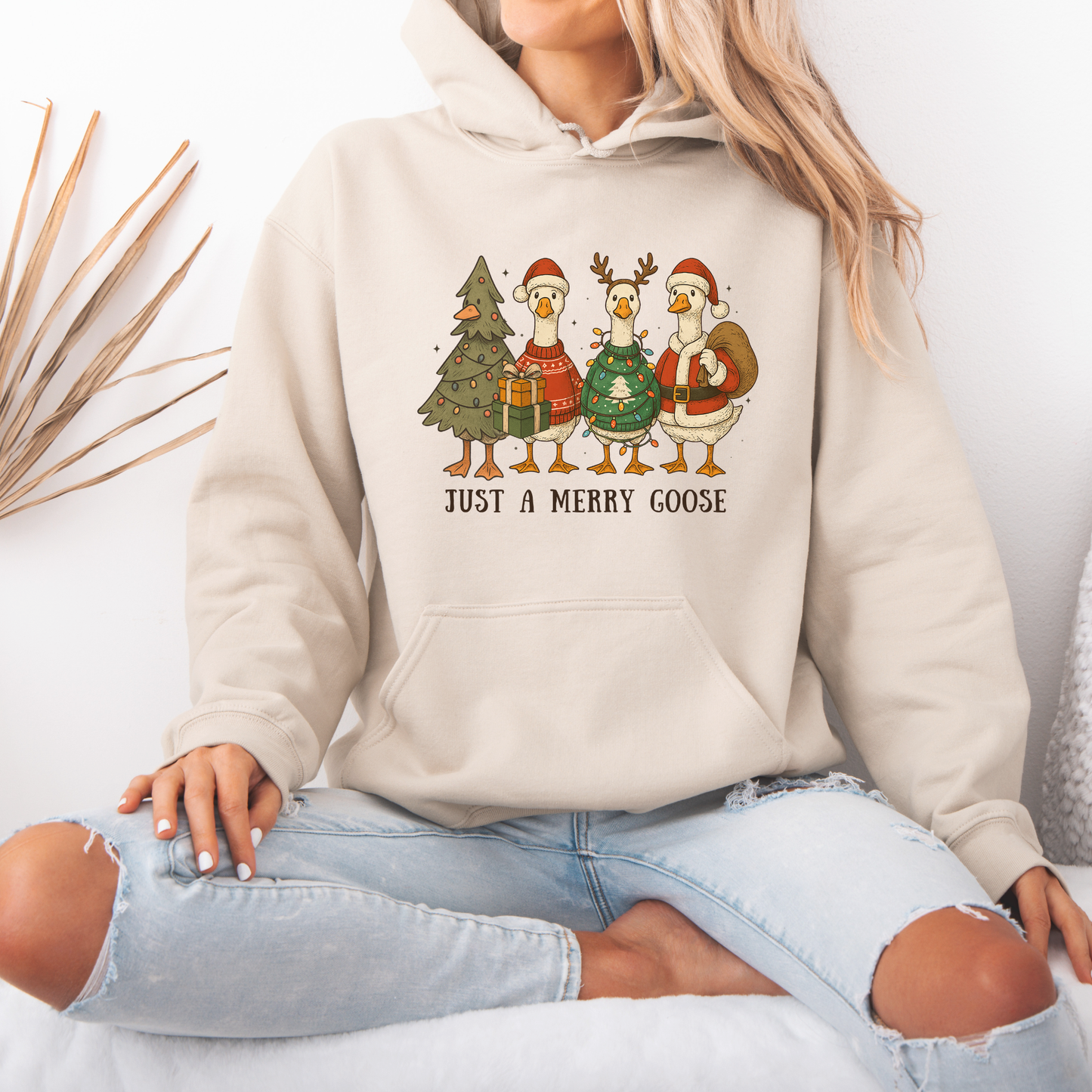 🪿 Just a Merry Goose 🎄  Luxuriously Thick Hoodie