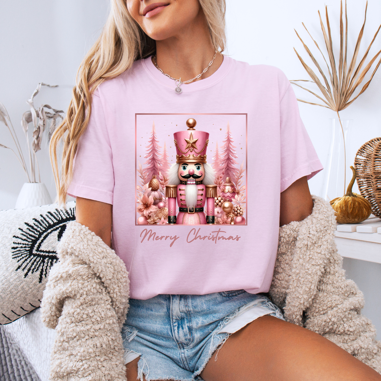 💕🌟 Pink Nutcracker Christmas 🎁 100% Organic Cotton T-Shirt