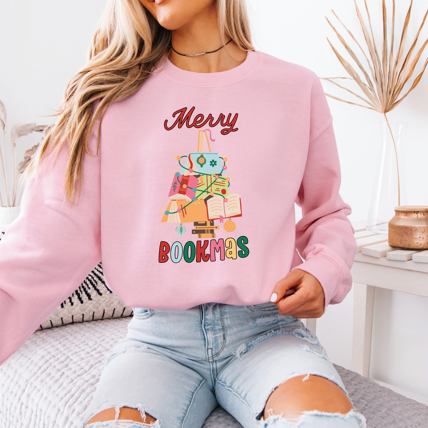 🎄 Merry Bookmas 📚 Organic Cotton Sweatshirt