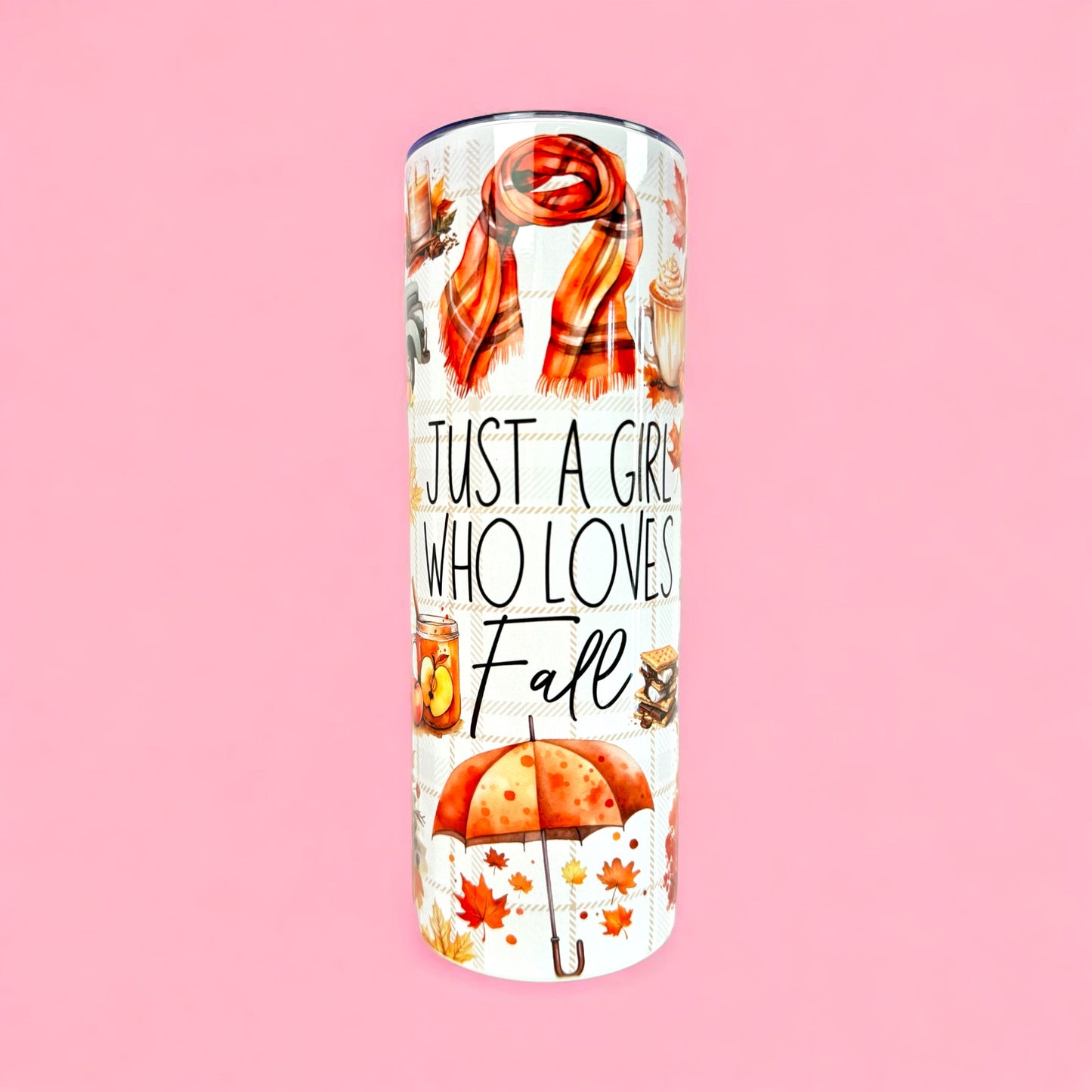 🍂 Just a Girl Who Loves Fall – 20oz Tumbler 🍁