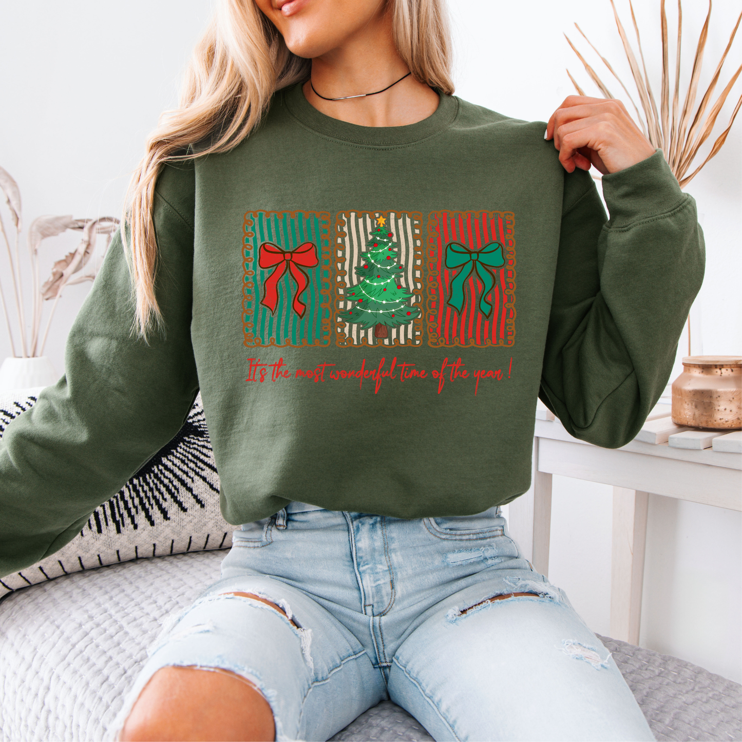 🍬 Sweet Holiday Cheer 🎄 Organic Cotton Sweatshirt