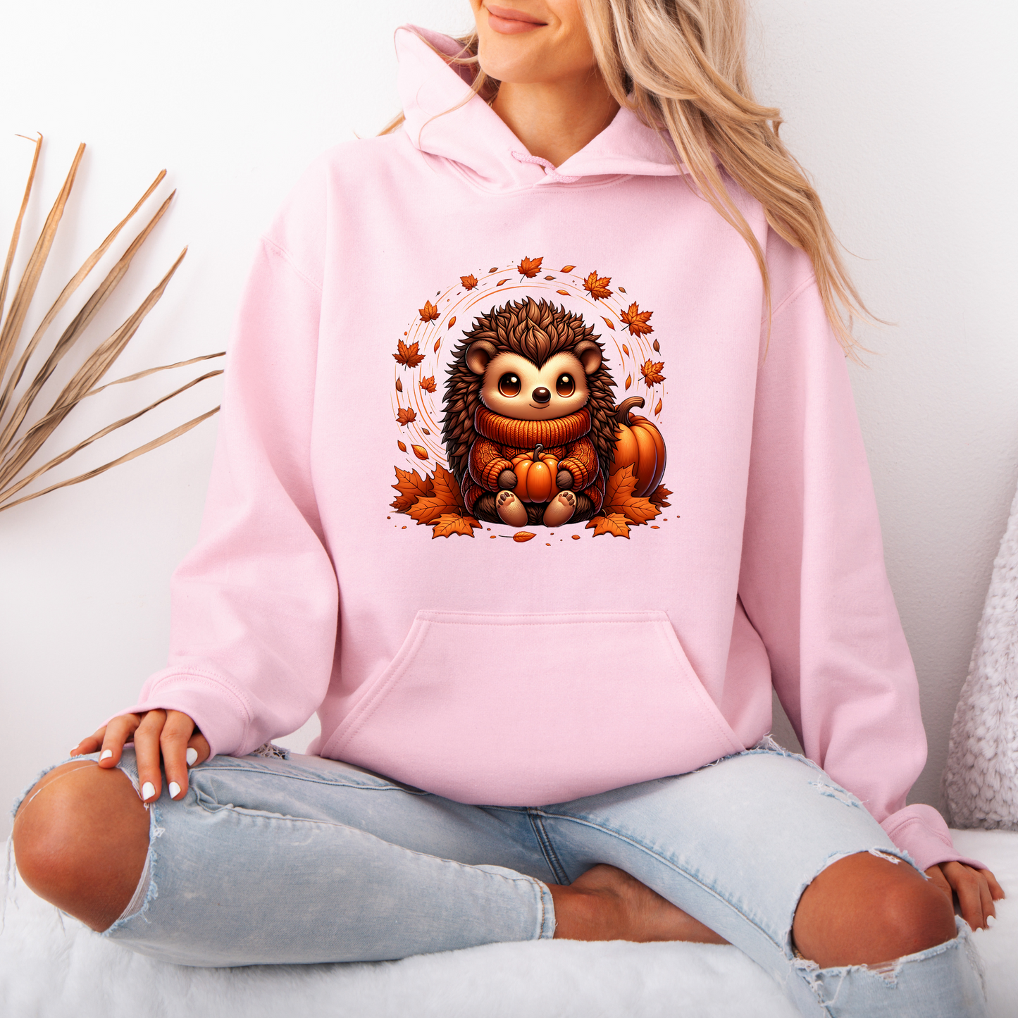 🧡 Pumpkin Patch Hedgehog 🍁 🎃Luxuriously Thick Hoodie