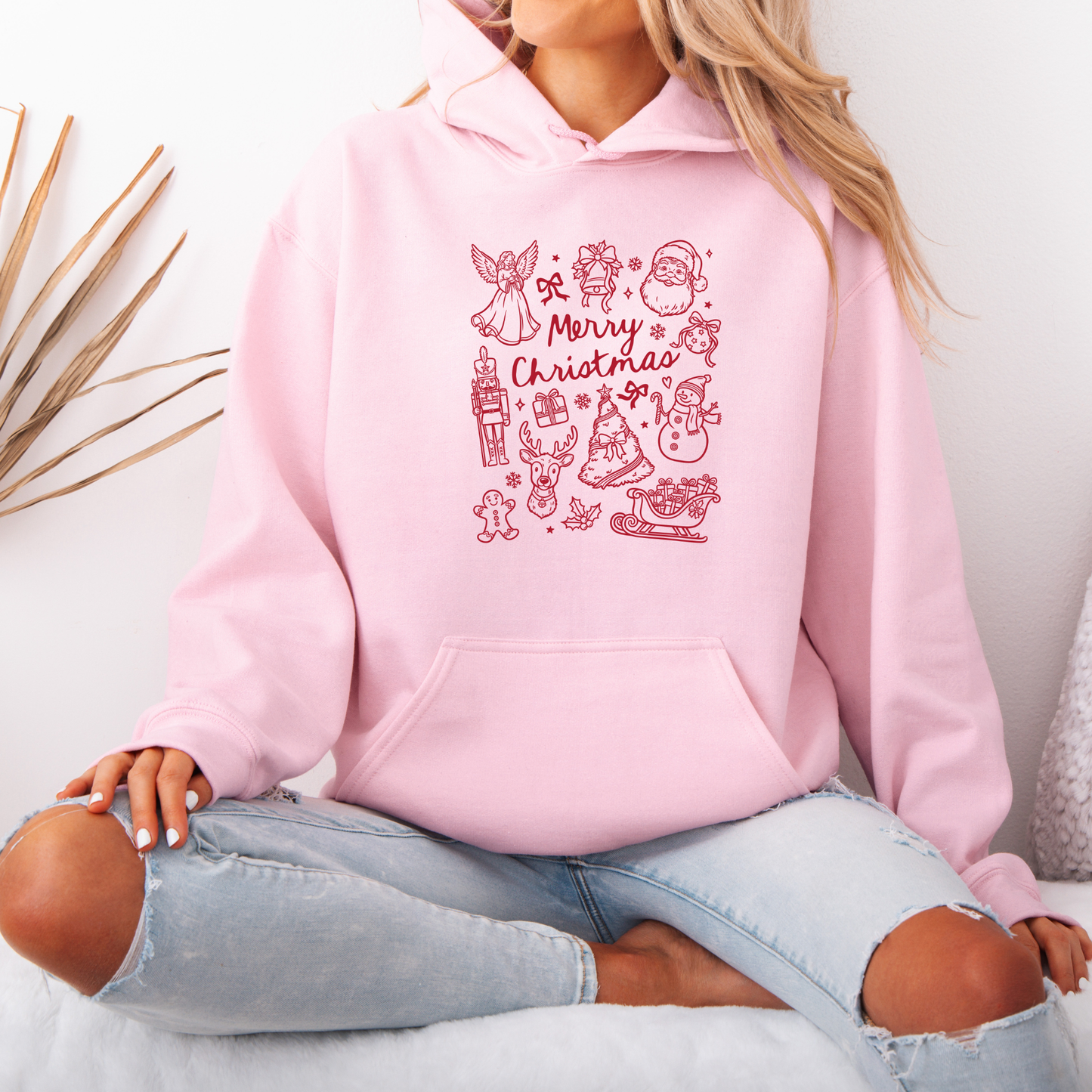 🎄 Christmas Doodles 🖊️ Luxuriously Thick Hoodie