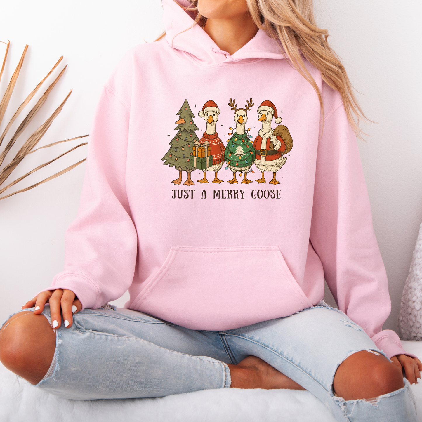 🪿 Just a Merry Goose 🎄  Luxuriously Thick Hoodie