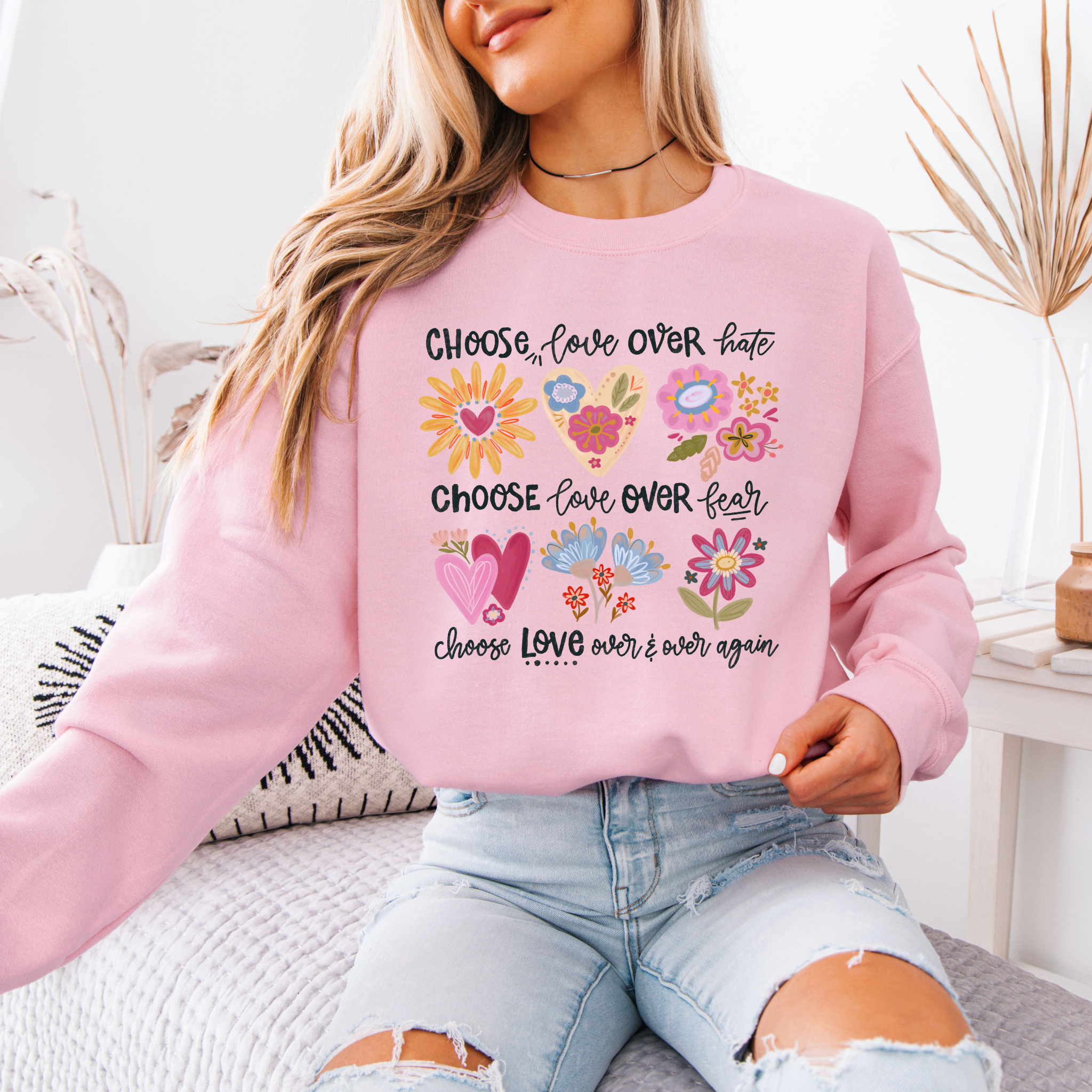 Choose Love Cotton Sweatshirt