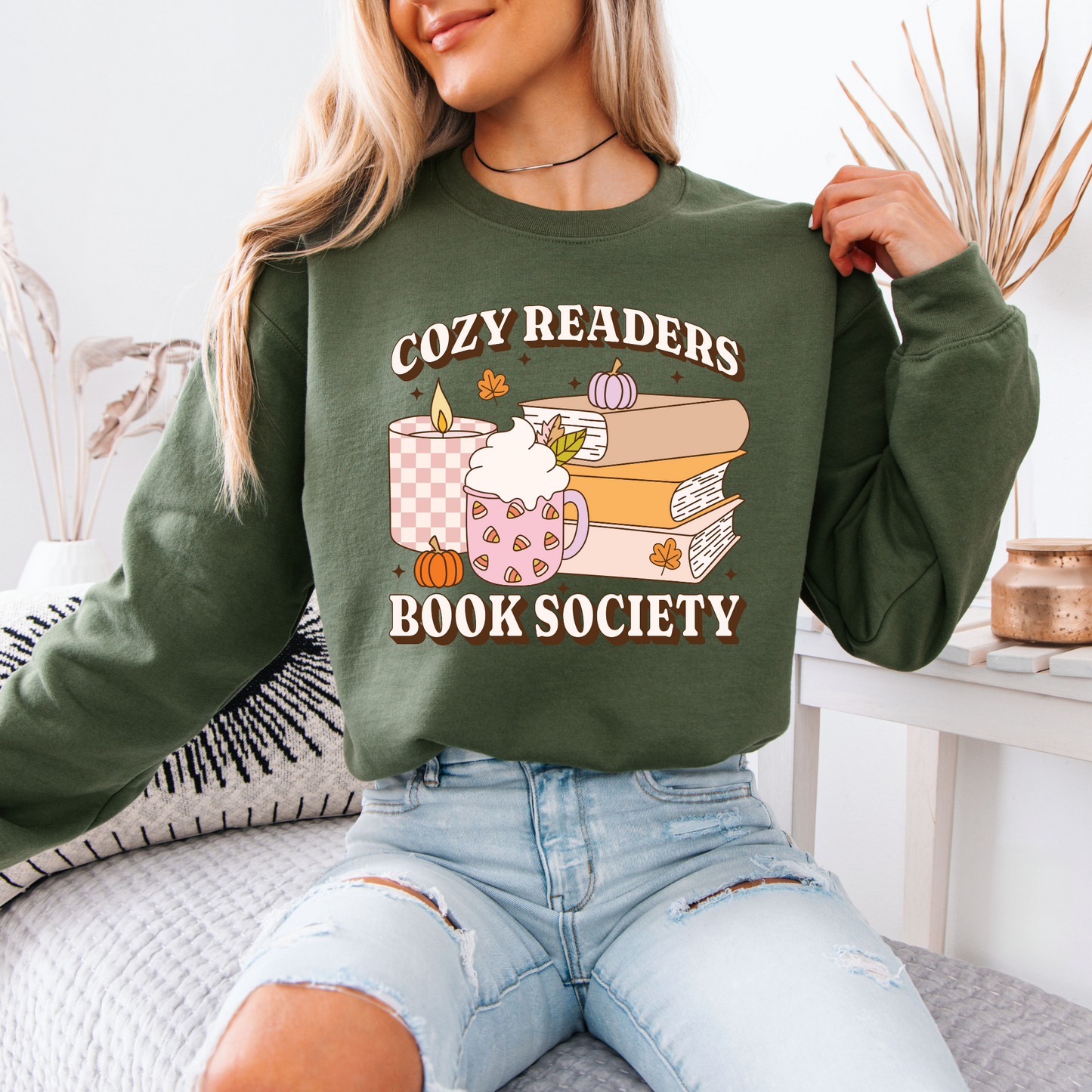 Candlelight & Chapters Organic Cotton Crewneck Sweatshirt