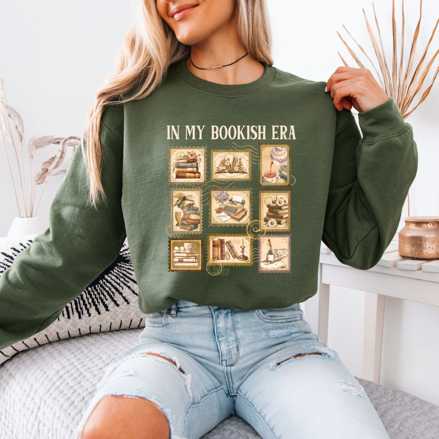 Stamped in Stories Organic Cotton Crewneck Sweatshirt