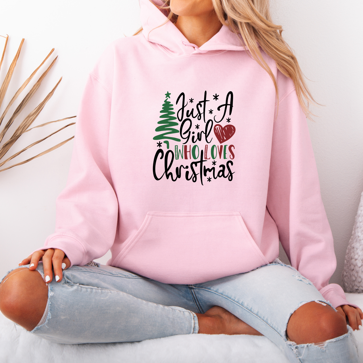 🎄 Just a Girl who loves Christmas 💖  Luxuriously Thick Hoodie