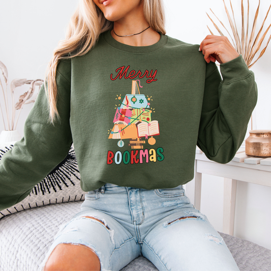 🎄 Merry Bookmas 📚 Organic Cotton Sweatshirt