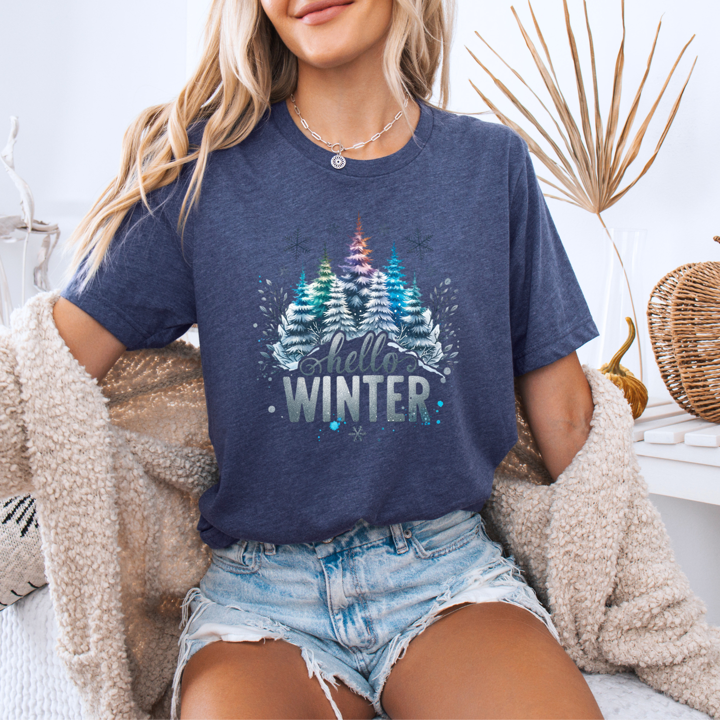 🌲❄️ Frosted Forest Glow ✨ 100% Organic Cotton T-Shirt