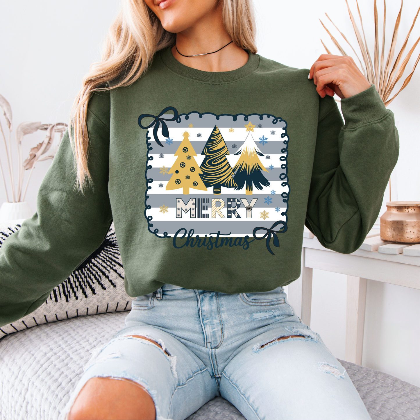 💛 Golden Merry Christmas🎄 Organic Cotton Sweatshirt