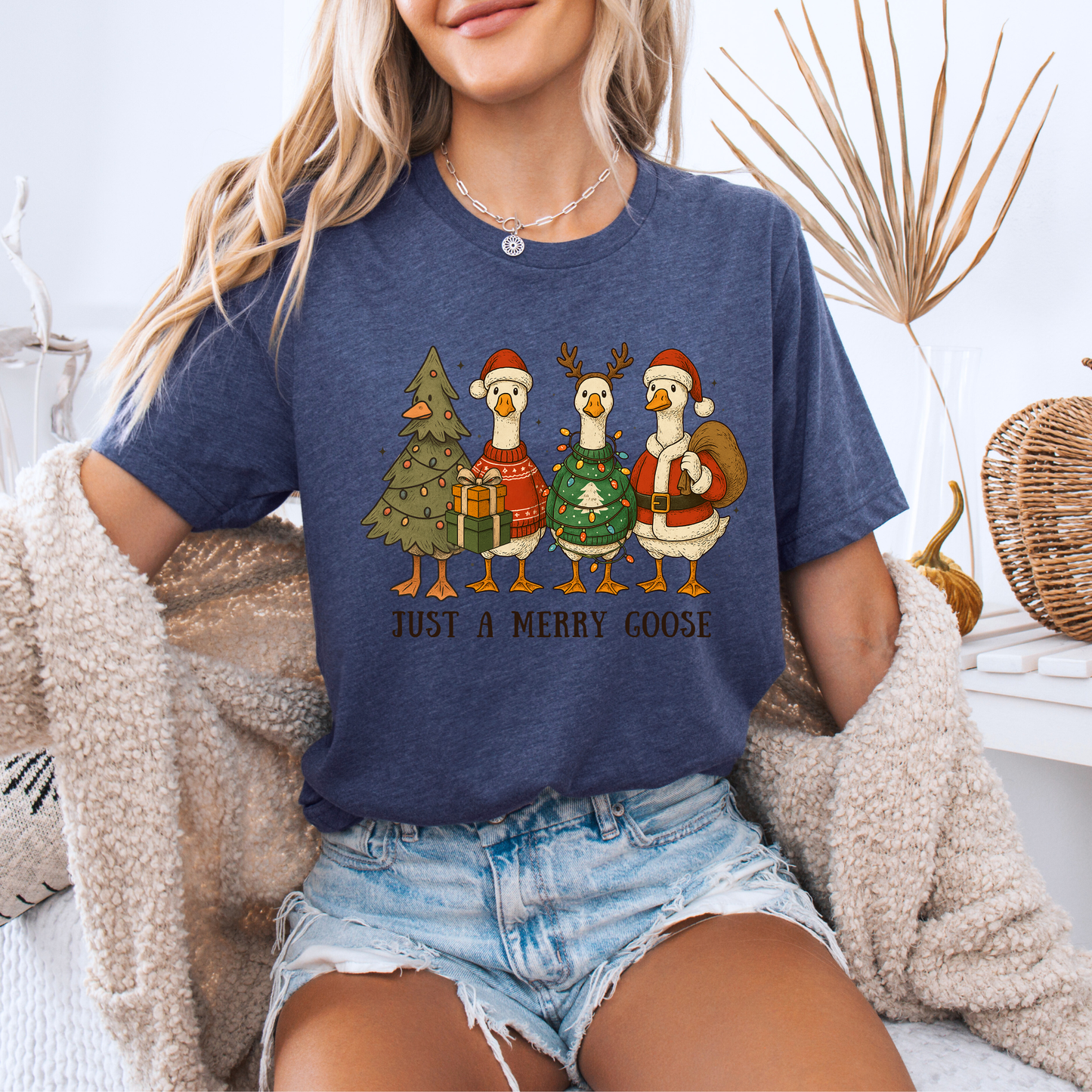 🪿🎄 Just a Merry Goose ✨  100% Organic Cotton T-Shirt