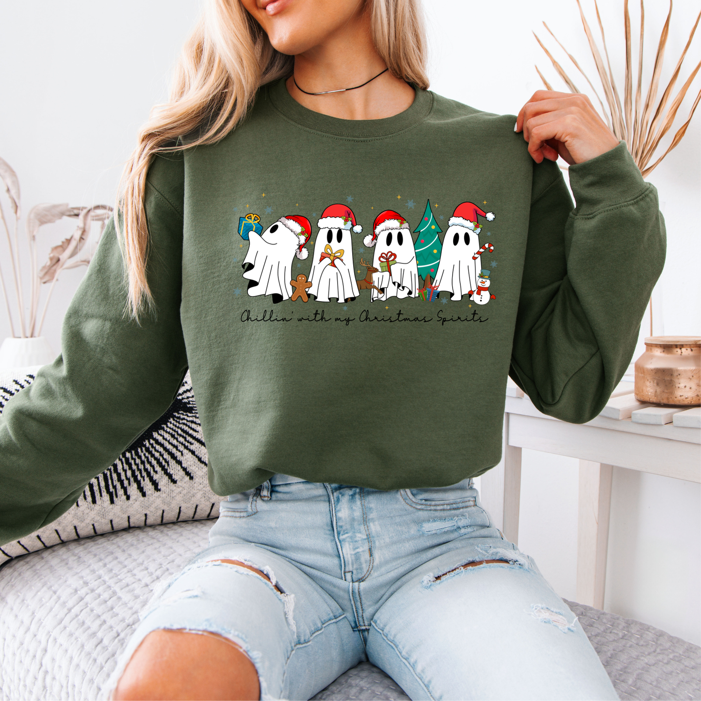 👻 Ghostmas Crew 🎄 Organic Cotton Sweatshirt