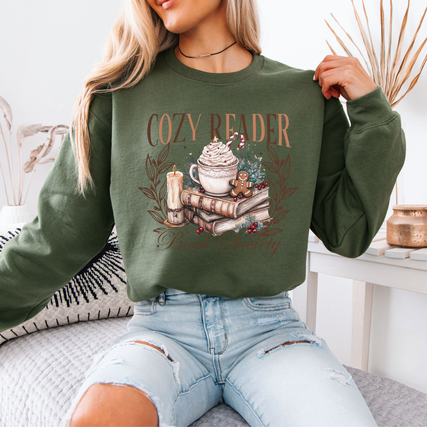 ☕ Cozy Reader Society 📖  Organic Cotton Sweatshirt