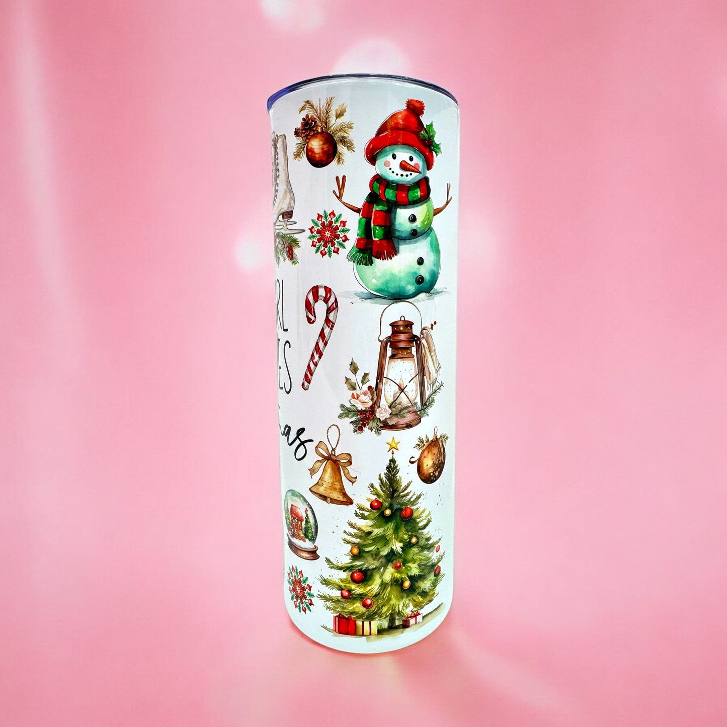 🎄 Just a Girl Who Loves Christmas – 20oz Tumbler ✨